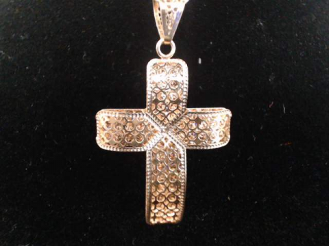 rose gold 14k cross charm pendent pendant jewelry 